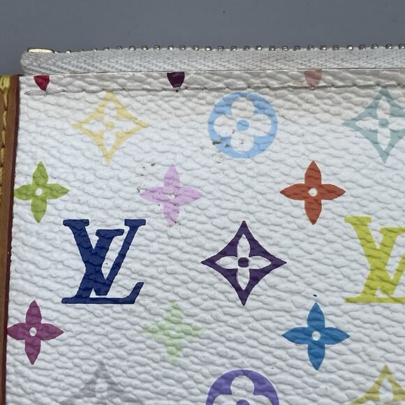 Louis Vuitton White Multicolor Key Cles Takashi Murakami Key Ring - Picture 9 of 13